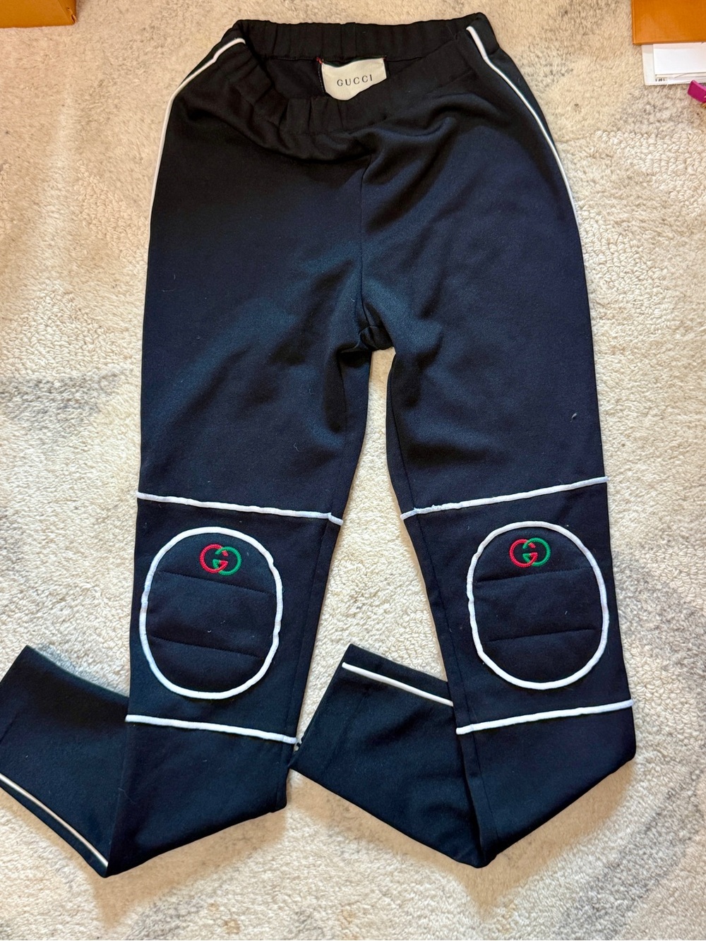 Gucci Black Knee Pad Legging Sweatpants XS